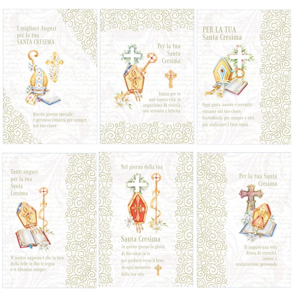 Biglietto Cresima - fantasie assortite - Rex Sadoch