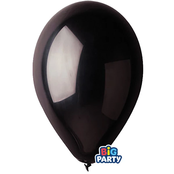 Palloncino - diametro 30 cm - lattice - nero - conf. 10 pezzi