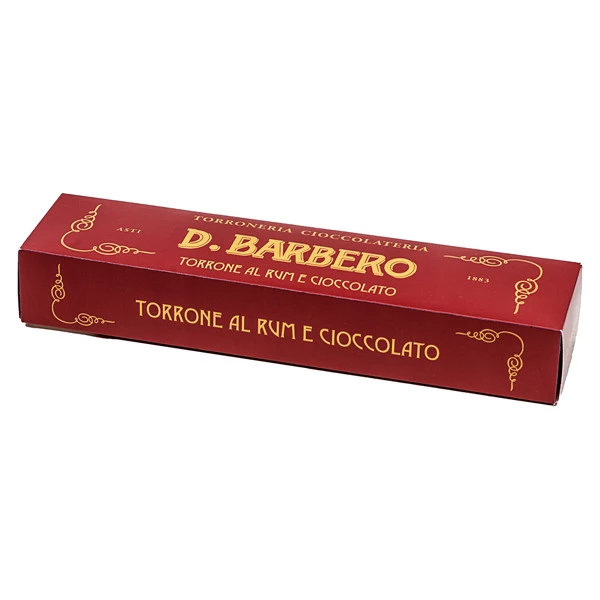 Torrone rum e cioccolato - in astuccio - 270 gr - Barbero