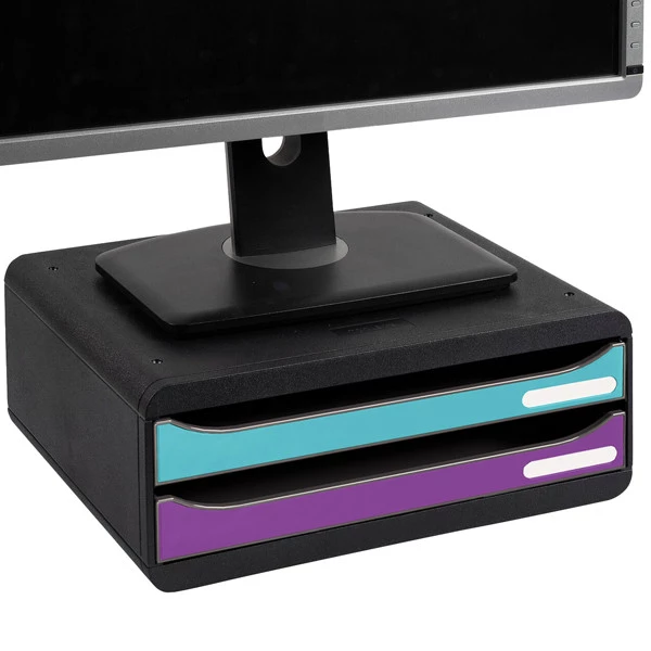 Cassettiera Toolbox - linea Titane - 27 x 35,5 x 13,5 cm - 2 cassetti - colori assortiti - Exacompta