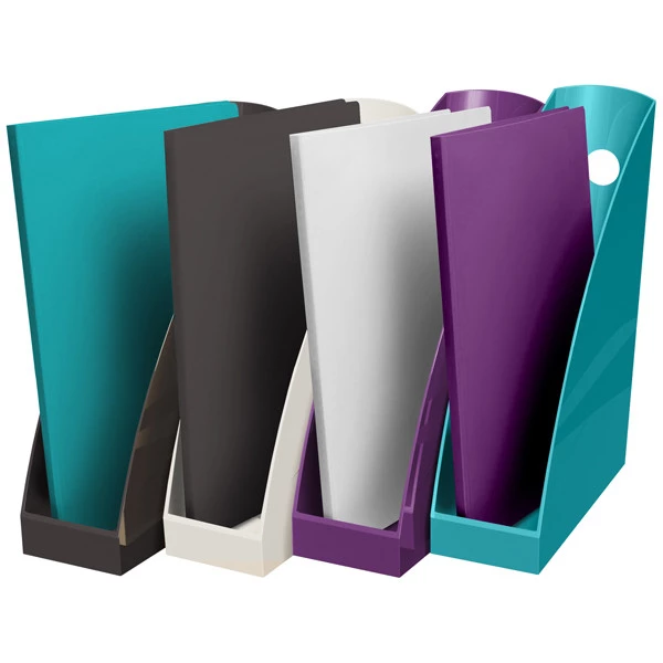 Set 4 portariviste Mag-Cube - linea Titane - 26,6 x 8,2 x 30,5 cm - colori assortiti - Exacompta