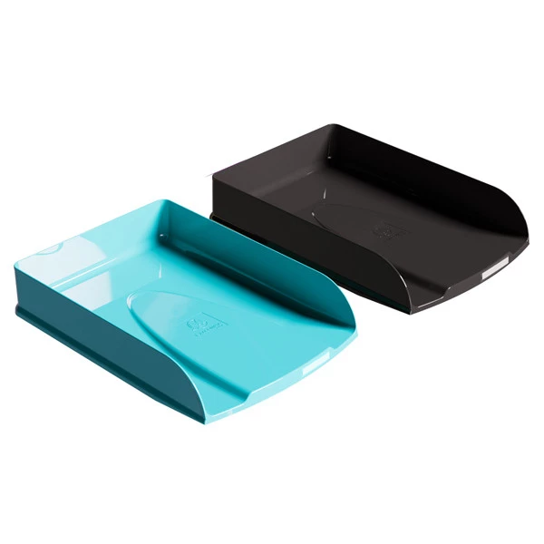 Set 4 vaschette portacorrispondenza Combo - linea Titane - 34,6 x 25,5 x 6,5cm - colori assortiti - Exacompta