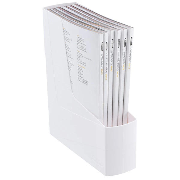 Portariviste Green2desk - in PS riciclato - 30 x 25,8 cm - dorso 9 cm - bianco - Fellowes