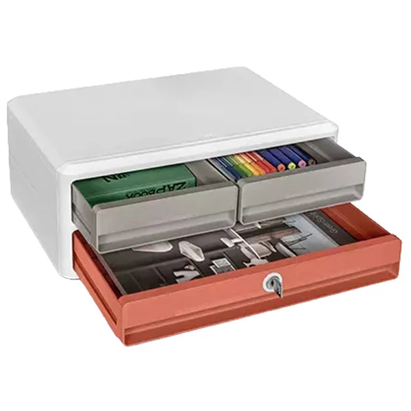 Cassettiera Moov'up Terra nova - 2 cassetti piccoli + 1 grande - 37 x 27,45 x 14,6 cm - multicolore - Cep