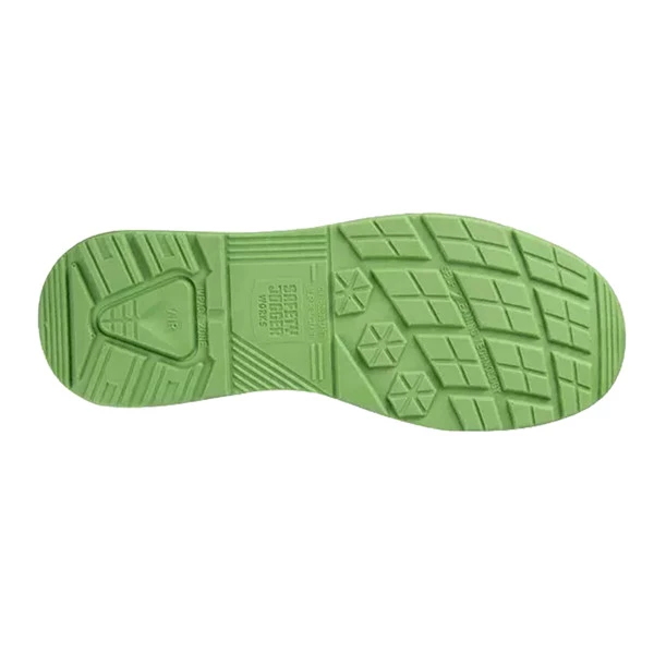 Calzatura bassa da lavoro Ecofitz S1P LOW - numero 45 - maglia riciclata - nero/verde - Safety Jogger