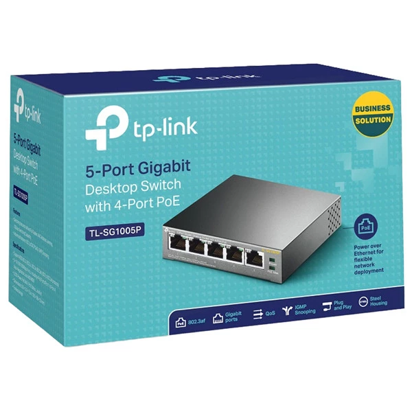Switch - Desktop 5 Porte Gigabit - 4 porte PoE - Tp-Link
