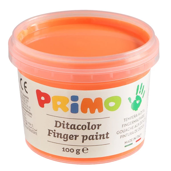 Ditacolor colori a dita - 100ml - c/pennello - valigetta 6 colori fluo - Primo