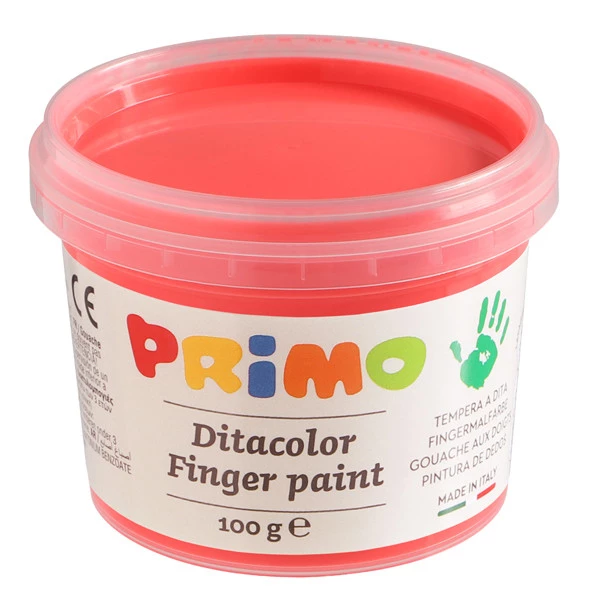 Ditacolor colori a dita - 100ml - c/pennello - valigetta 6 colori fluo - Primo