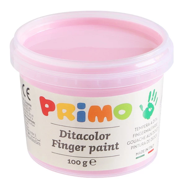 Ditacolor colori a dita - 100ml - c/pennello - valigetta 6 colori pastello - Primo