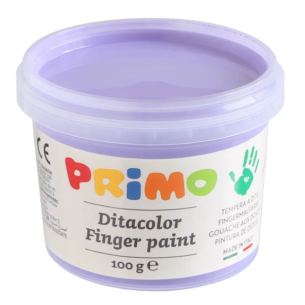Ditacolor colori a dita - 100ml - c/pennello - valigetta 6 colori pastello - Primo