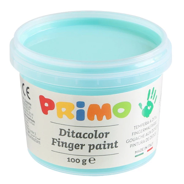 Ditacolor colori a dita - 100ml - c/pennello - valigetta 6 colori pastello - Primo
