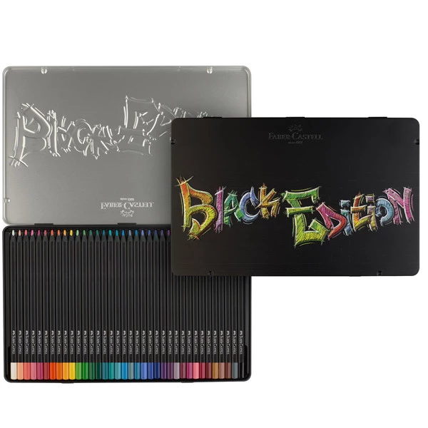 Matite colorate triangolare Black Edition - colori assortiti - Faber-Castell - conf.36 pezzi