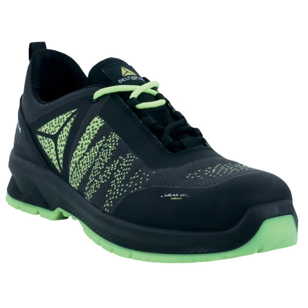Calzatura di sicurezza MARATONA S1PS SR - numero 45 - maglia/poliuretano - nero/giallo - Deltaplus