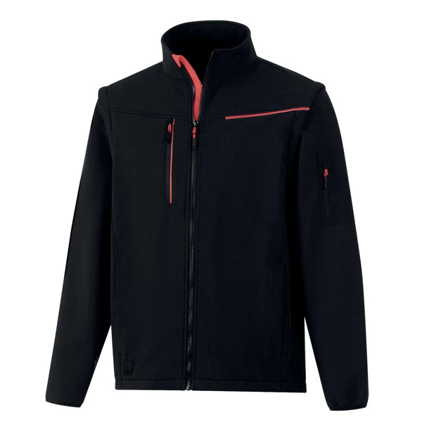 Giacca Softshell 2 in 1 Soccia - taglia XL - nero/rosso - Deltaplus