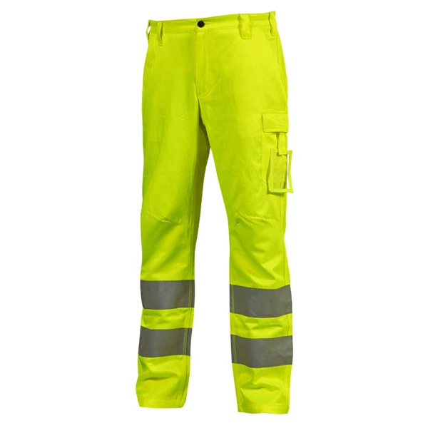 Pantaloni alta visibilit&agrave; Vega - taglia M - giallo fluo - U-Power