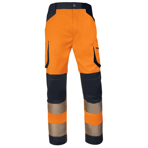 Pantalone multitasche alta visibilit&agrave; M2PA3S - taglia M - arancio fluo - Deltaplus