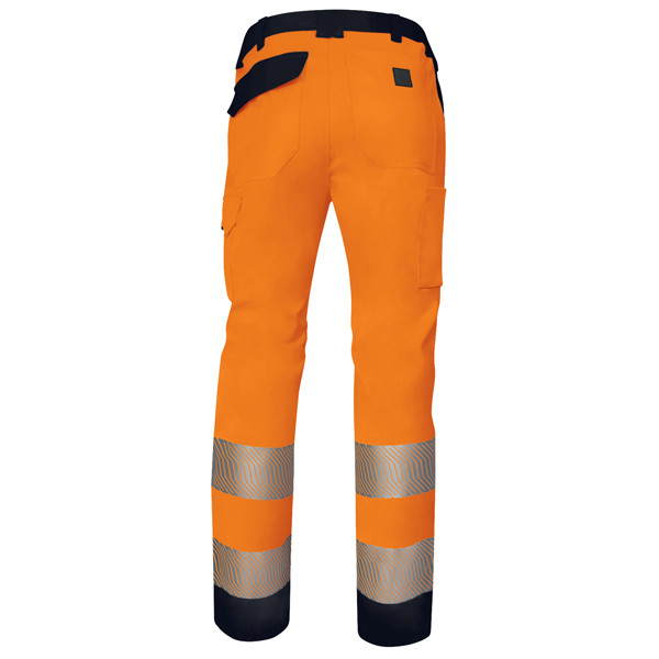Pantalone multitasche alta visibilit&agrave; M2PA3S - taglia XXL - arancio fluo - Deltaplus