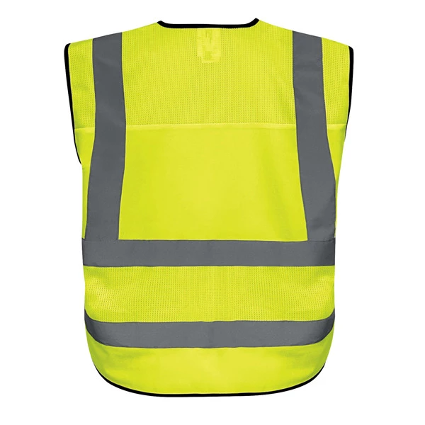 Gilet alta visibilit&agrave; GILPOCK - poliestere riciclato - taglia L - giallo fluo - Deltaplus