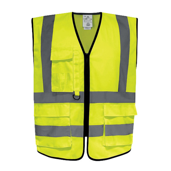 Gilet alta visibilità GILPOCK - poliestere riciclato - taglia XXL - giallo fluo - Deltaplus