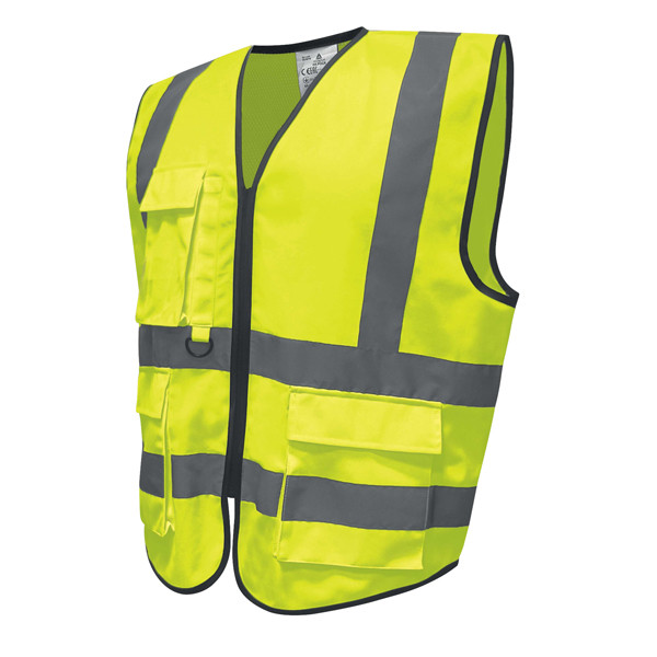 Gilet alta visibilit&agrave; GILPOCK - poliestere riciclato - taglia XXL - giallo fluo - Deltaplus
