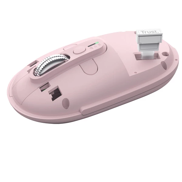 Mouse - ultrasottile - wireless - ricaricabile - Lilla - Trust