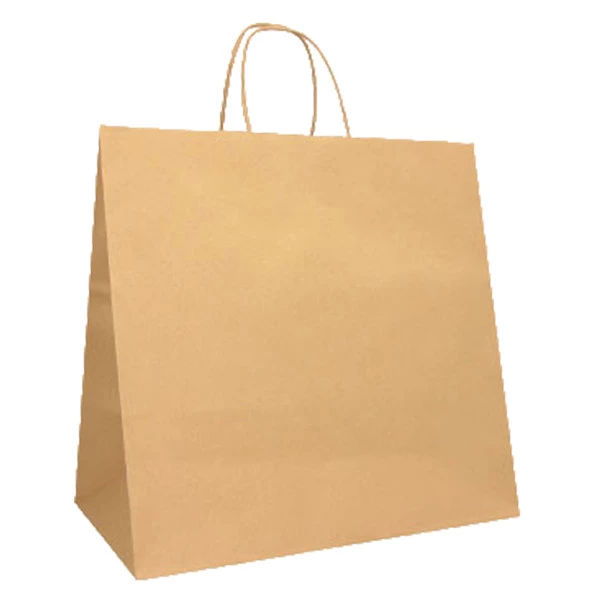Shopper Twisted XLarge - maniglie cordino ritorto - 32 x 23 x 35 cm - carta biokraft - avana - Mainetti Bags - conf. 25 pezzi