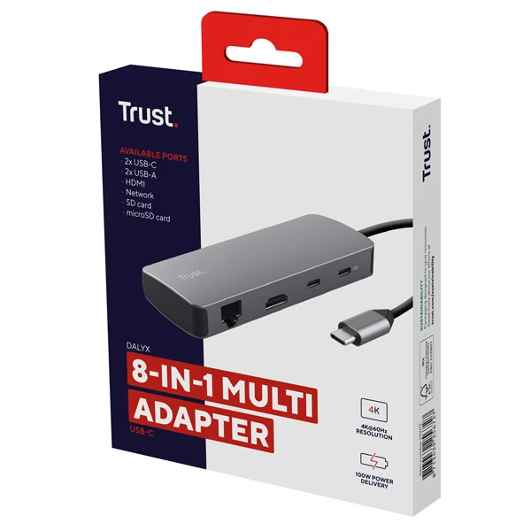 Adattatore multiporta - 8 -in-1 - Dalyx - Trust