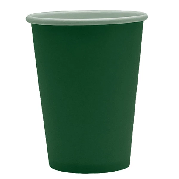 Bicchieri biodegradabili Ecocolor - 250cc - verde bosco - Big Party - conf. 25 pezzi