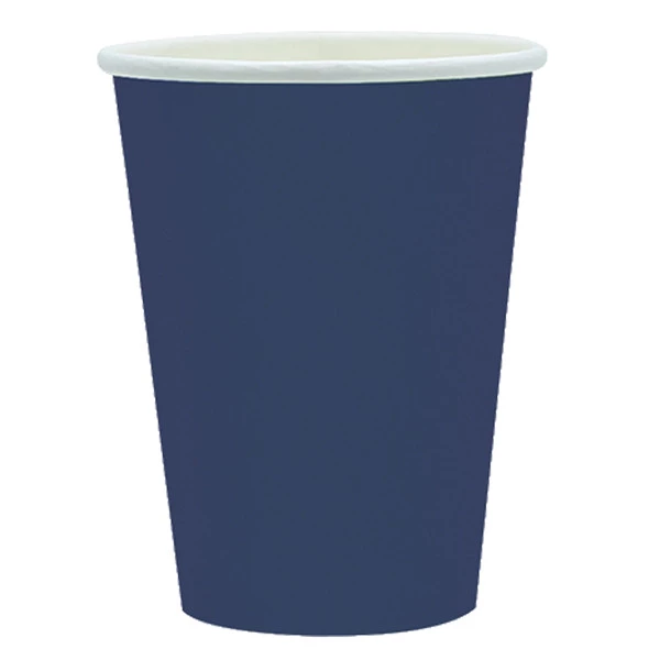 Bicchieri biodegradabili Ecocolor - 250cc - blu notte - Big Party - conf. 25 pezzi