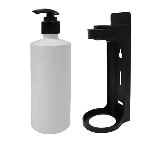 Dispenser Nenya - con supporto murale - 6,5 x 7,1 x 18,2 cm - 300 ml - ABS - nero - Medial International