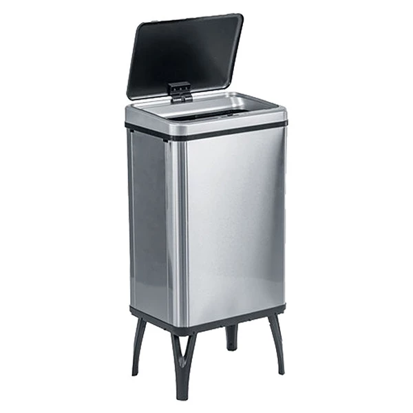 Gettacarte pieghevole Houdini - con coperchio - 35,5 x 26 x 71,5 cm - 40 L - acciaio inox -Medial International