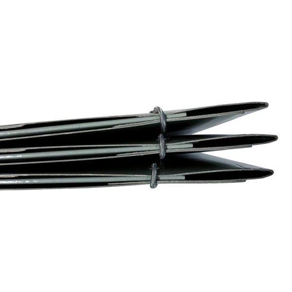 Cartella 3 lembi con elastico - A4 - dorso piatto - grigio scuro - BM