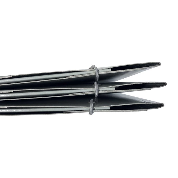 Cartella 3 lembi con elastico - A4 - dorso piatto - grigio chiaro - BM