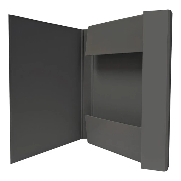 Cartella progetto con elastico - 25 x 34 cm - dorso 3 cm - grigio scuro - BM