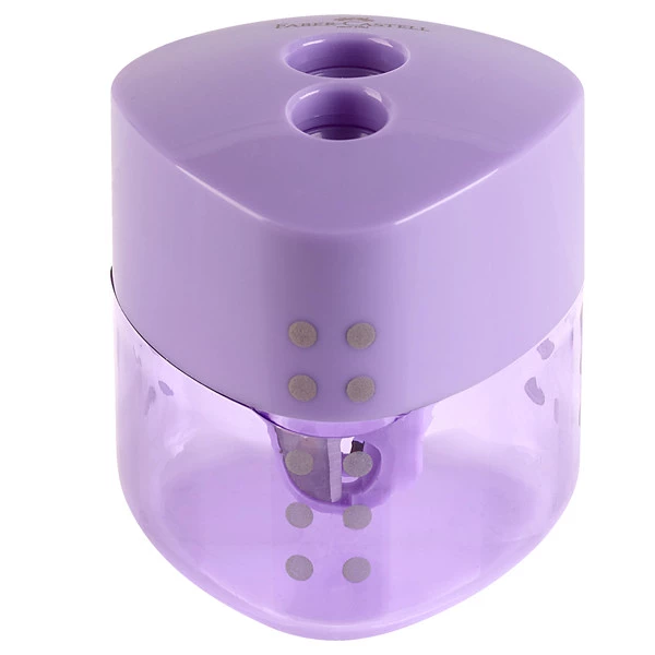 Temperamatite Grip Auto - 2 fori - c/serbatoio - Faber-Castell