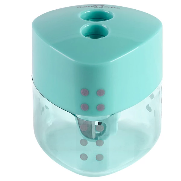 Temperamatite Grip Auto - 2 fori - c/serbatoio - Faber-Castell