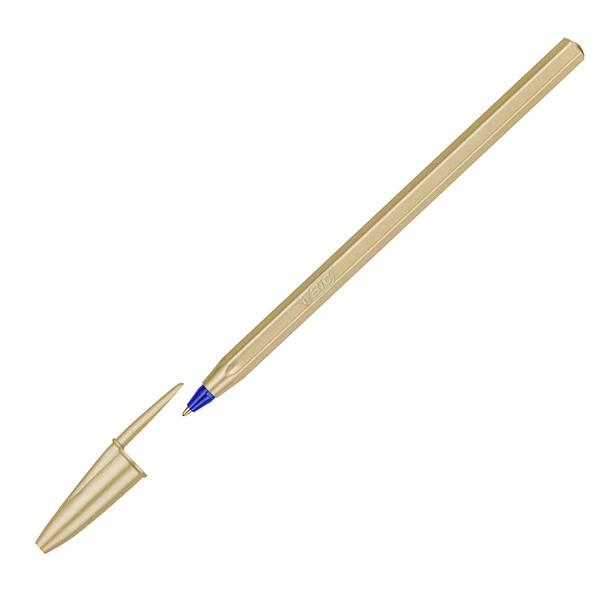 Penna sfera Cristal Glac&egrave; - 1.0 mm - fusto oro - Bic - conf. 20 pezzi
