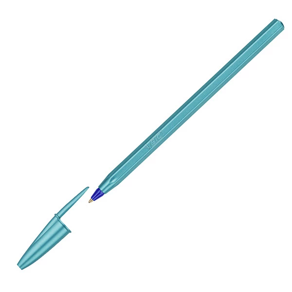 Penna sfera Cristal Glac&egrave; - 1.0 mm - fusto blu e rosa - Bic - conf. 20 pezzi