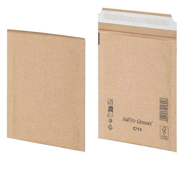 Busta imbottita AirPro Green - 17 x 21,5 cm - carta - avana - Bong Packaging - conf. 100 pezzi
