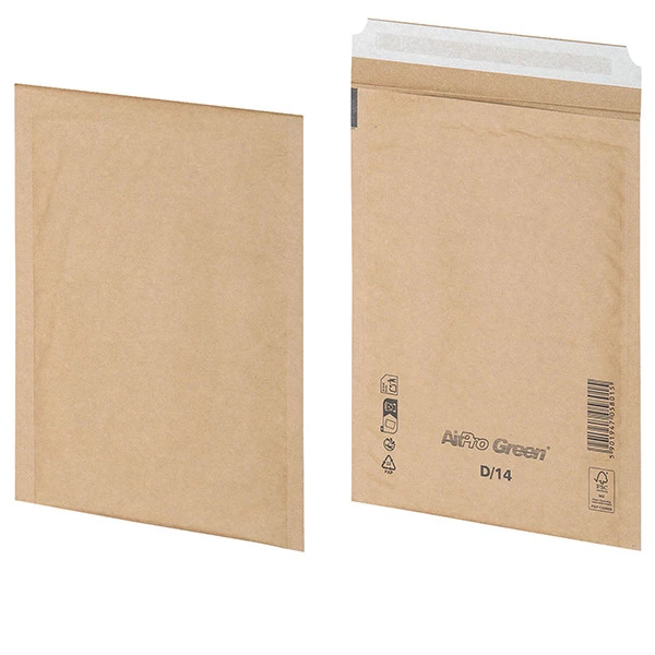 Busta imbottita AirPro Green - 20 x 26,5 cm - carta - avana - Bong Packaging - conf. 100 pezzi