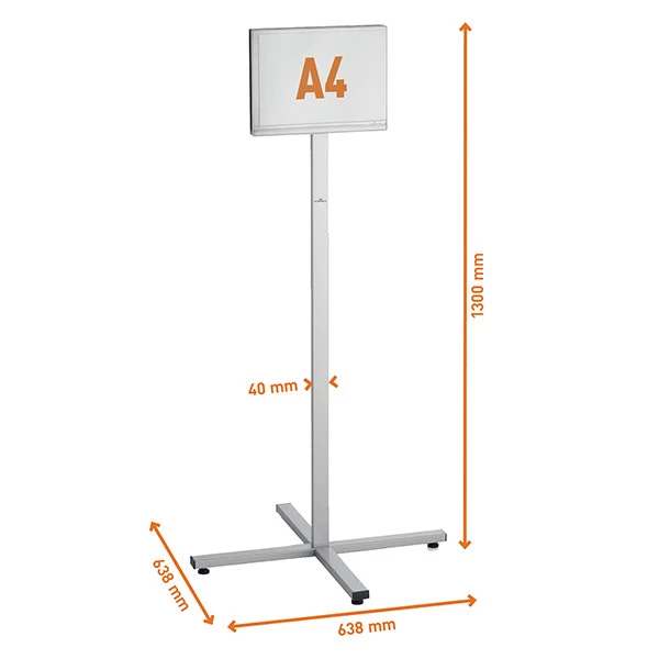 Espositore Info Stand Outdoor - da pavimento - A4 - Durable