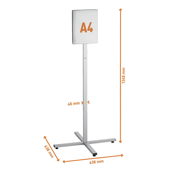 Espositore Info Stand Outdoor - da pavimento - A4 - Durable