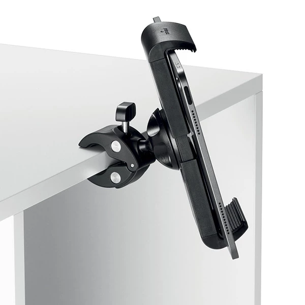 Supporto per tablet con morsetto tubolare - TOUGH CLAMP XL - da 7" a 13" con cover - ruotabile di 360&deg; - Durable