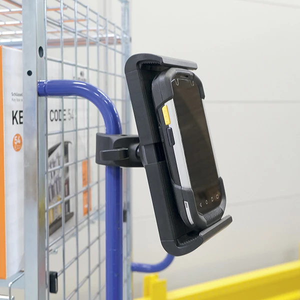 Supporto per tablet con morsetto tubolare - TOUGH CLAMP XL - da 7" a 13" con cover - ruotabile di 360&deg; - Durable