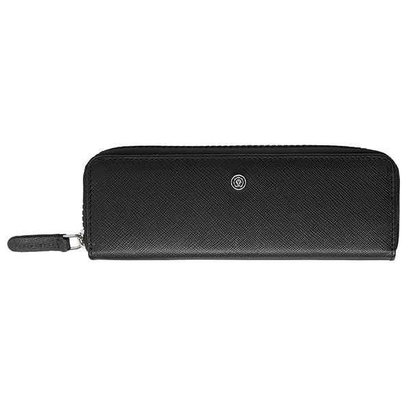Portapenne c/zip - pelle Saffiano - nero - Cross