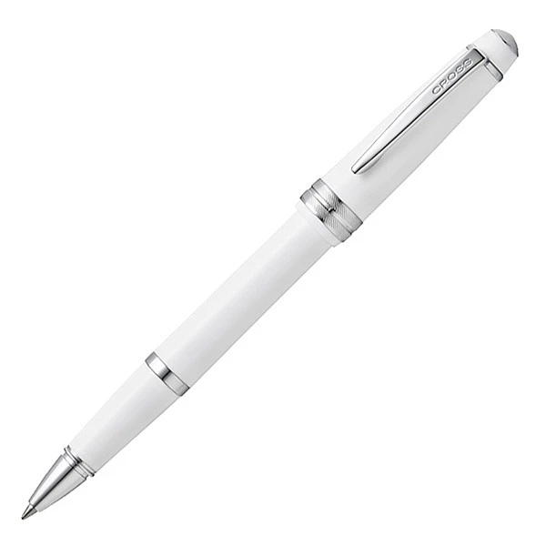 Penna roller Bailey Light - punta F - fusto bianco/cromo - Cross