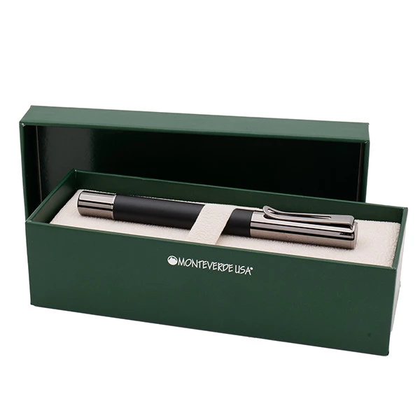 Penna roller Ritma - punta M - fusto nero - Monteverde