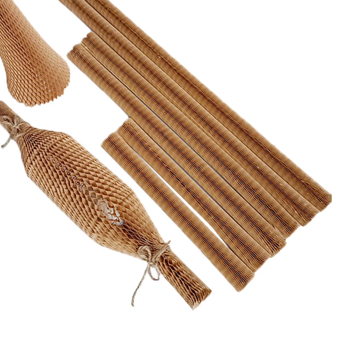 Manicotti in carta alveolare - 60 x 1 cm - avana - Methodo - conf. 20 pezzi