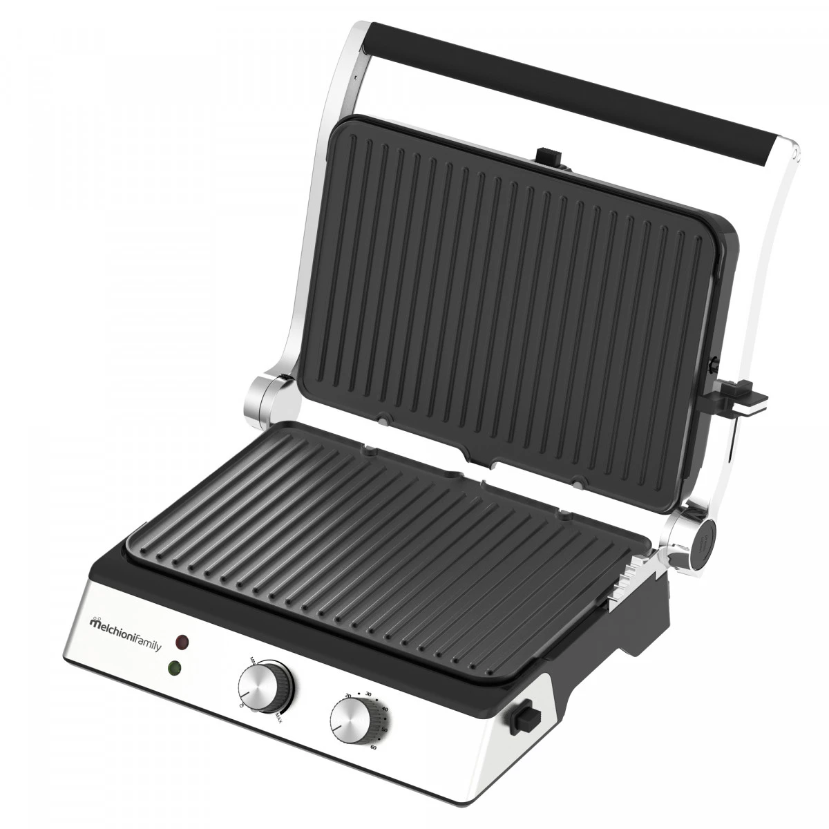 Tostiera piatta elettrica TOSTONE PLUS - 41 x 25 x 7,5 cm - 600 W - nero/argento - Melchioni family