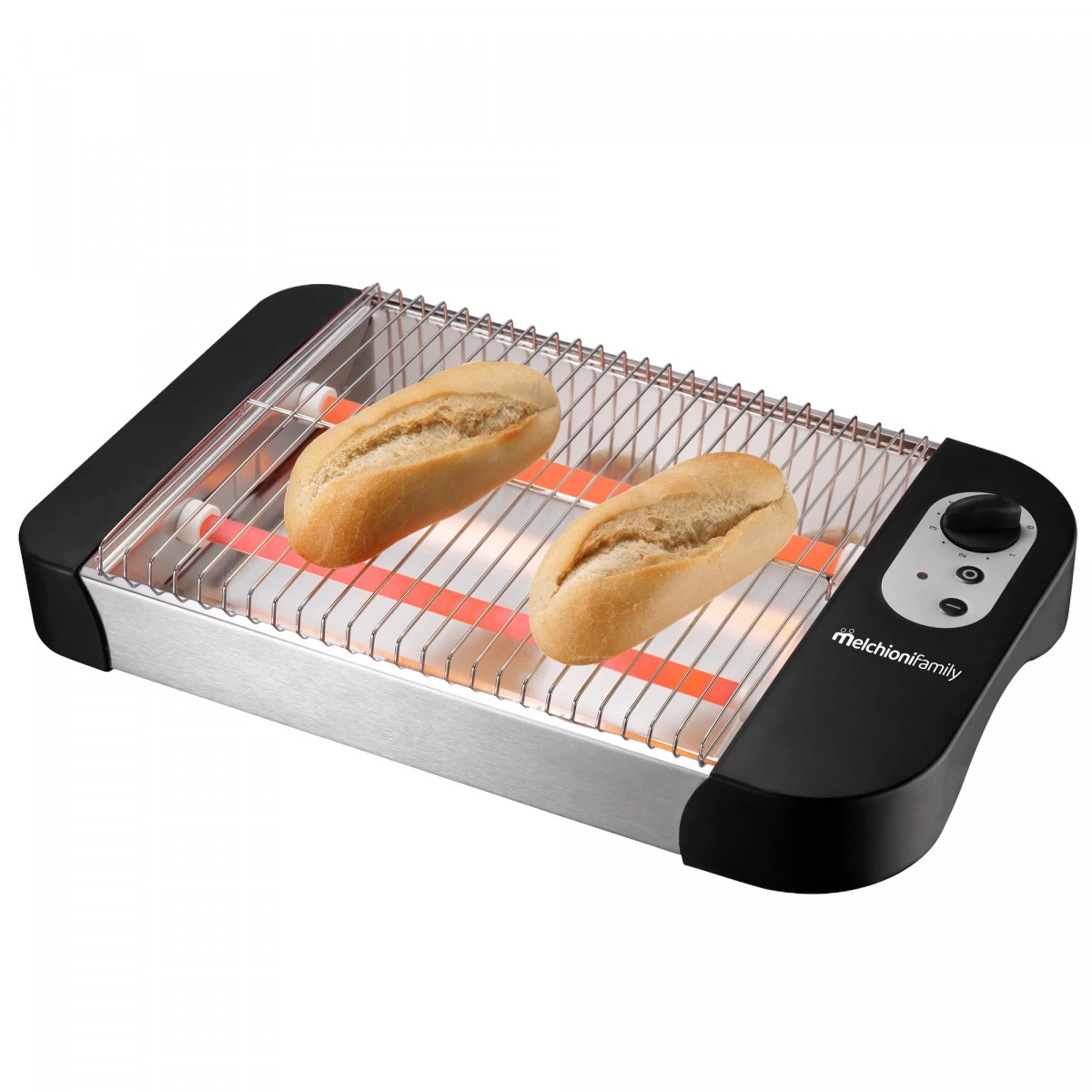 Bistecchiera elettrica BURGERONE 34 - con piastre removibili - 44.1 x 18.9 x 38 cm - 1800 W - nero - Melchioni family